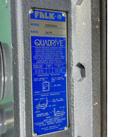 5207J25A Genuine Rexnord Falk Quadrive Shaft Mounted Drive - Truck To Trailer