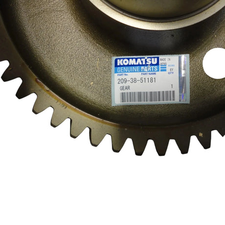 209-38-51181 Genuine Komatsu Gear - Truck To Trailer