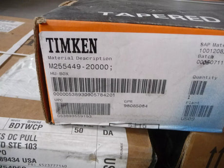 M255449-20000 Genuine Timken Tapered Roller Bearing Cone - Truck To Trailer