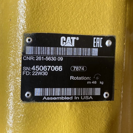 261-5630 Genuine CAT Hydraulic Piston Pump - Truck To Trailer