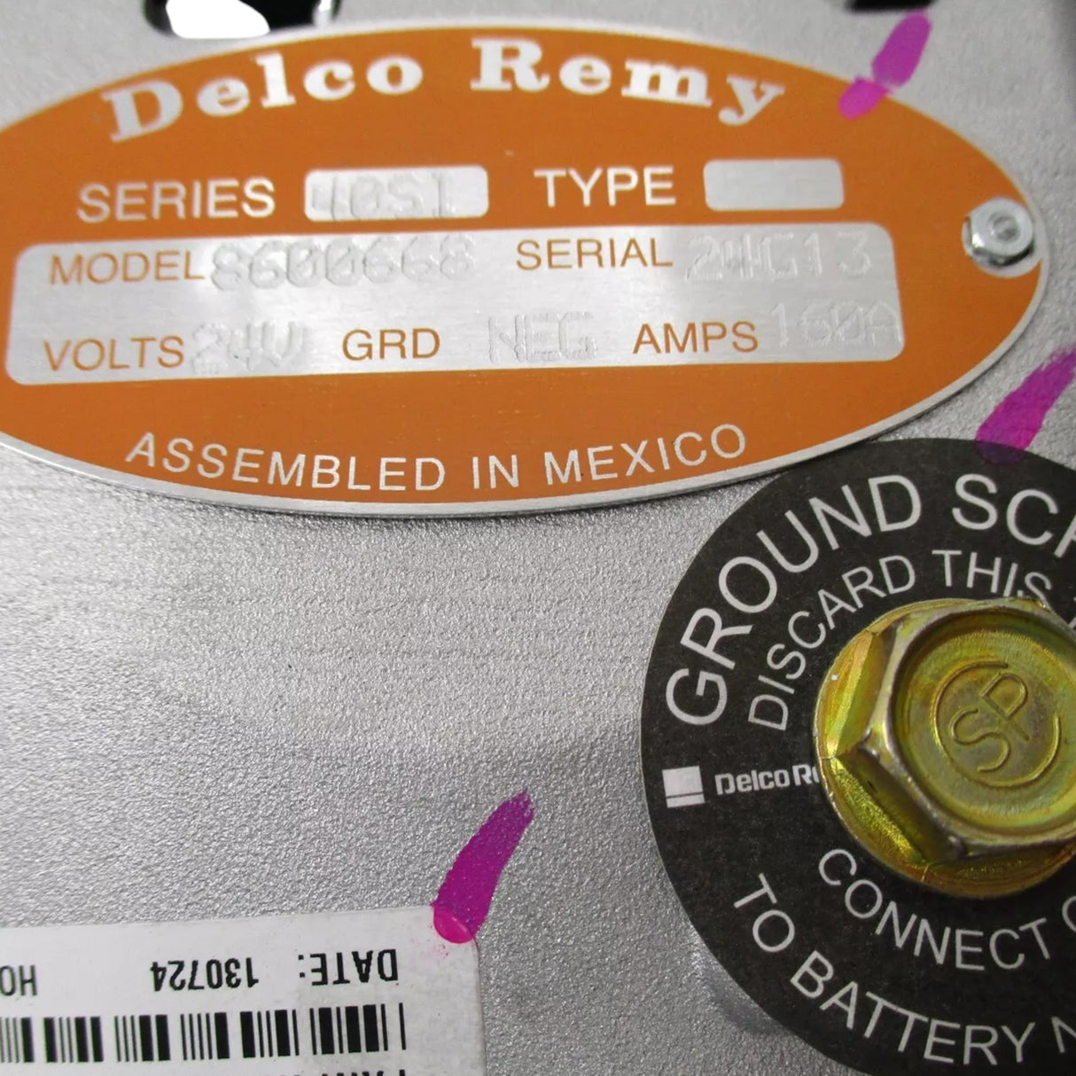 8600668 Delco Remy  40SI HD Alternator 160A 24V Brushless