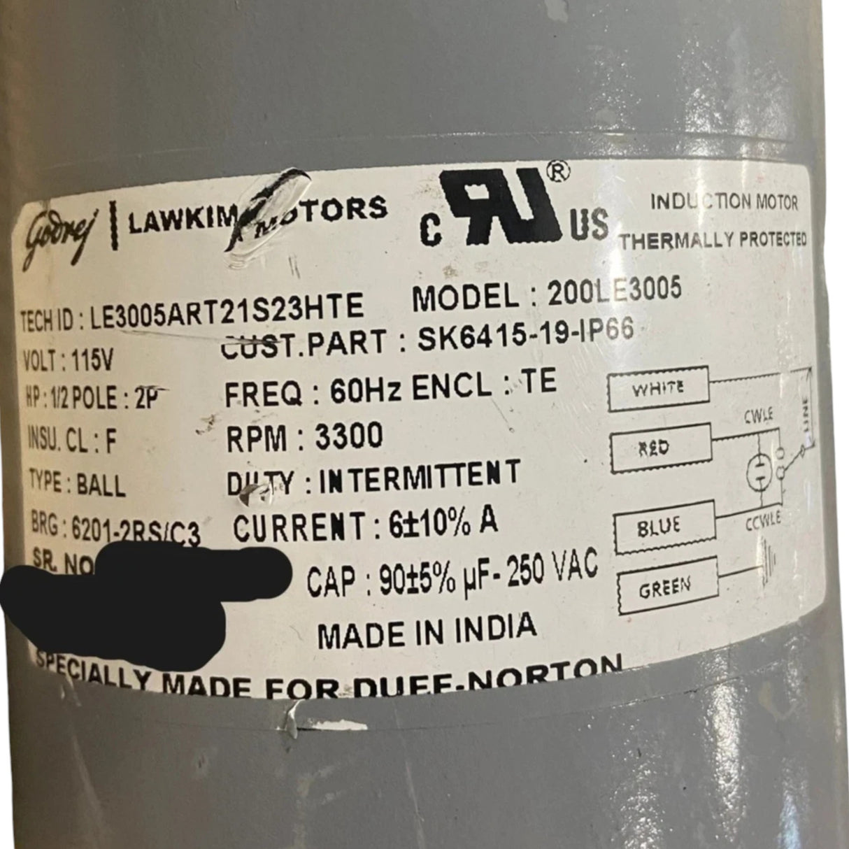 SPA6415-36 Duff-Norton Electric Linear Actuator 115V