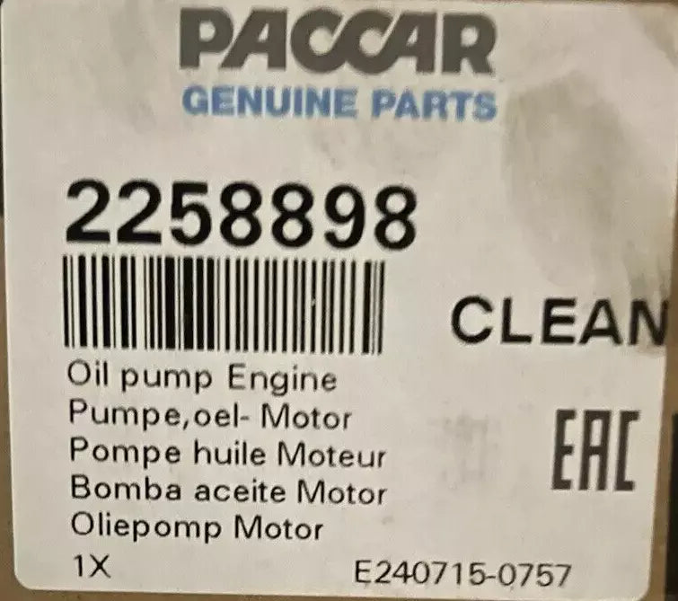 2258898 Genuine Paccar Oil Pump
