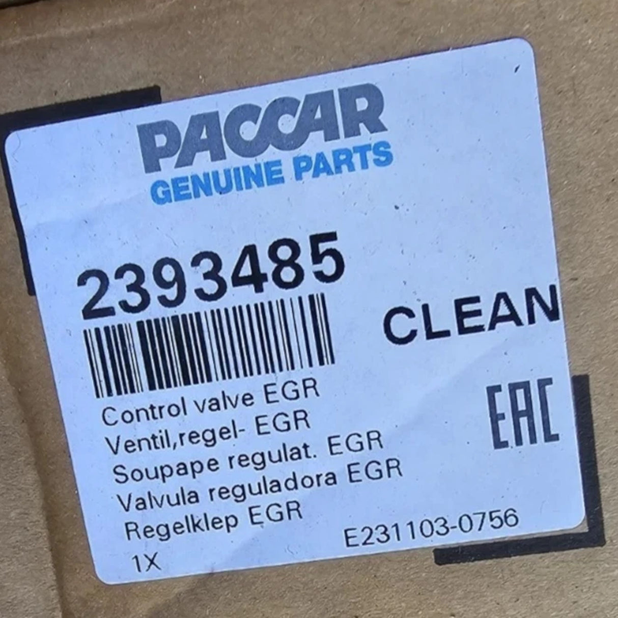 2393485 PE Genuine Paccar EGR Valve Engine MX 13