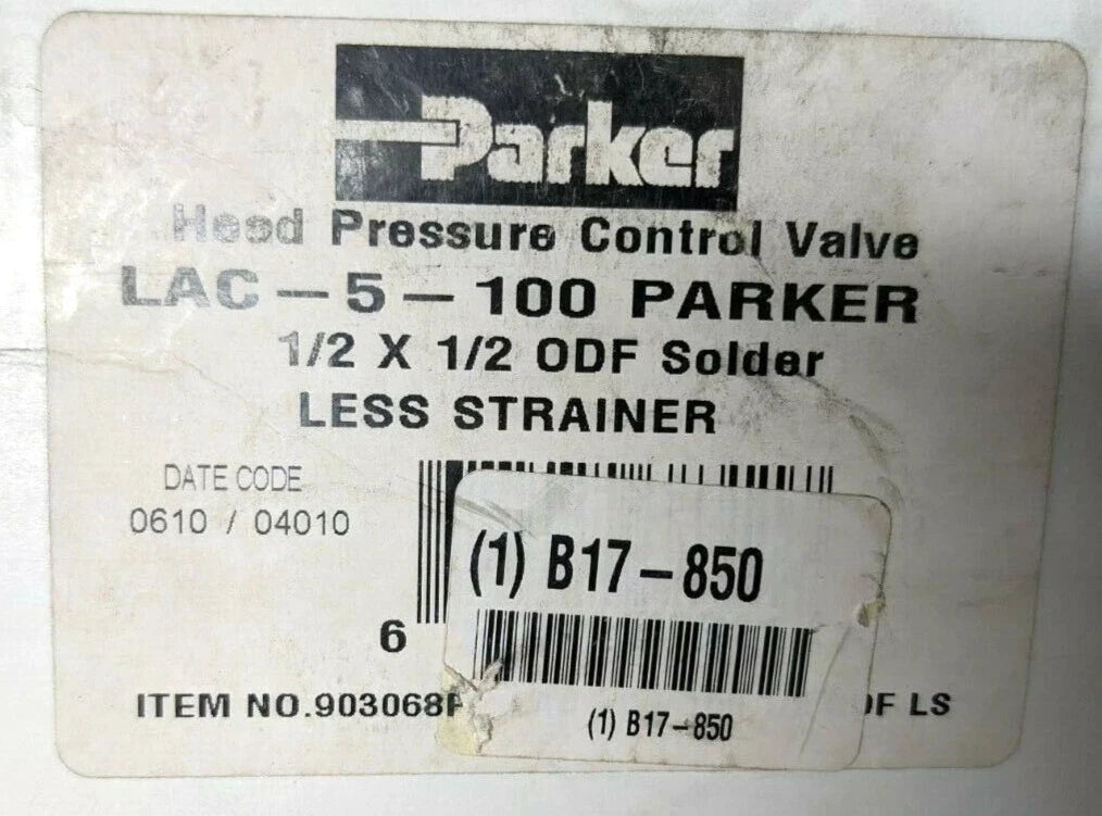 LAC-5-100 Genuine Parker Head Pressure Control Valve
