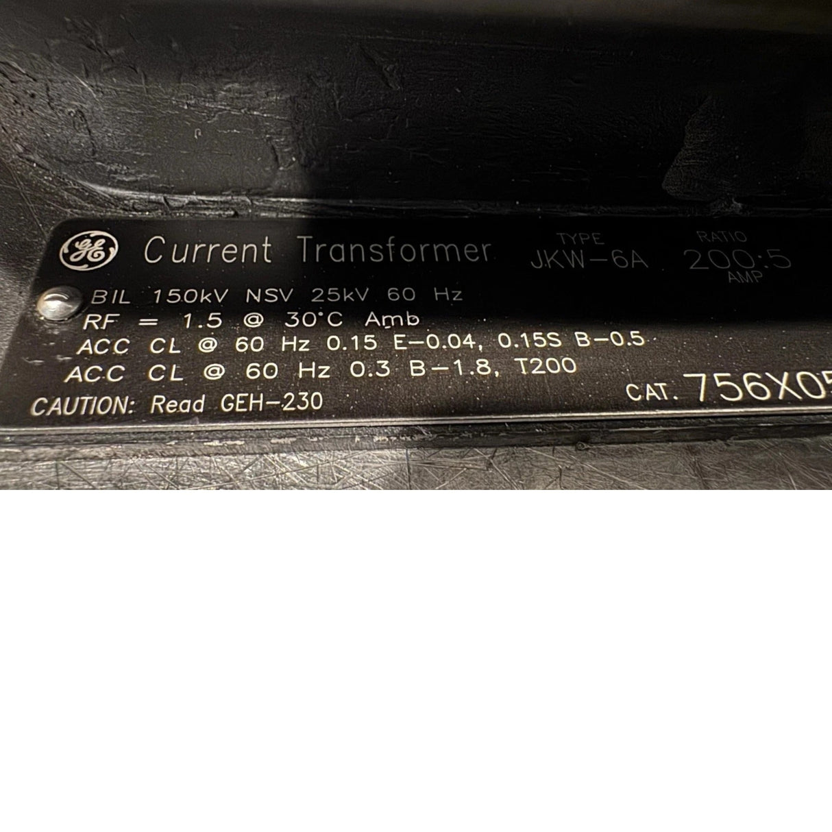 756X051749 GE Current Transformer Ratio 200:5