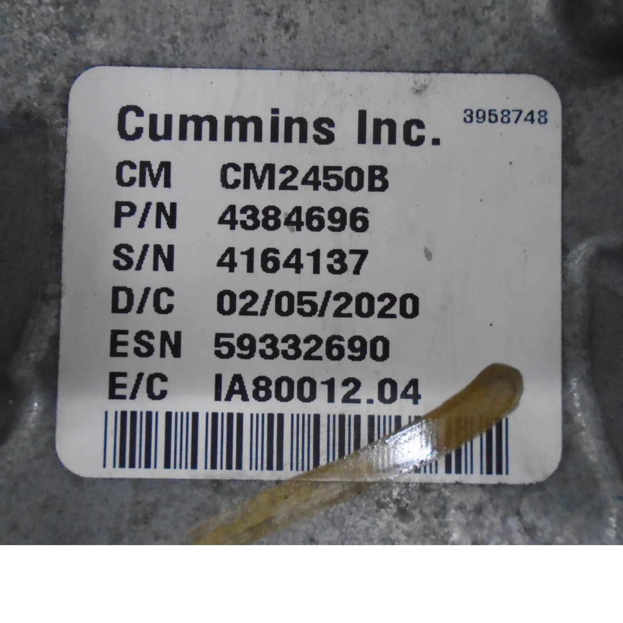 4384696 Genuine Cummins ECM Electronic Control Module