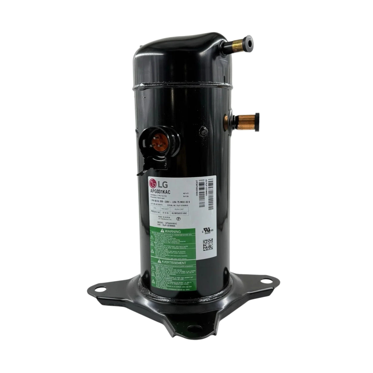 APG031KAC Genuine LG A/C Compressor 208-230V 1PH - Truck To Trailer