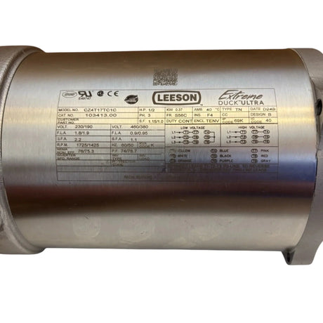 103413.00 Leeson Washdown Motor 208-230/460V - Truck To Trailer
