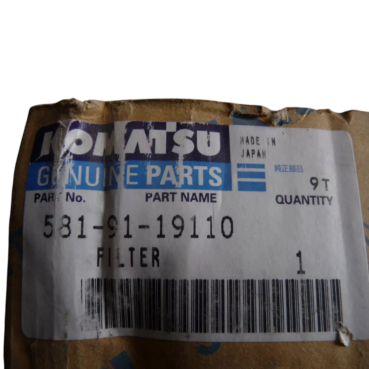 581-91-19110 Komatsu Filter Y-3726 - Truck To Trailer