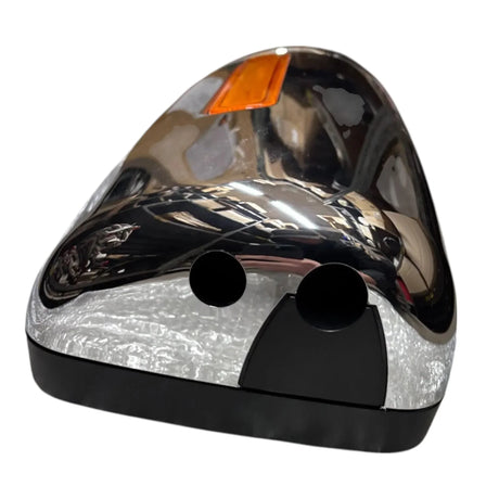 2506225C91 Genuine International Bright Finish Heated Left Side Head Mirror - Truck To Trailer