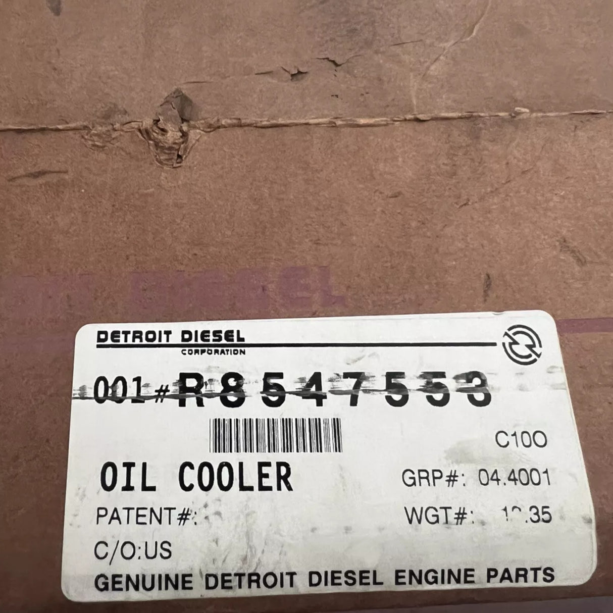 R8547553 Genuine Detroit Diesel Oil Cooler Core