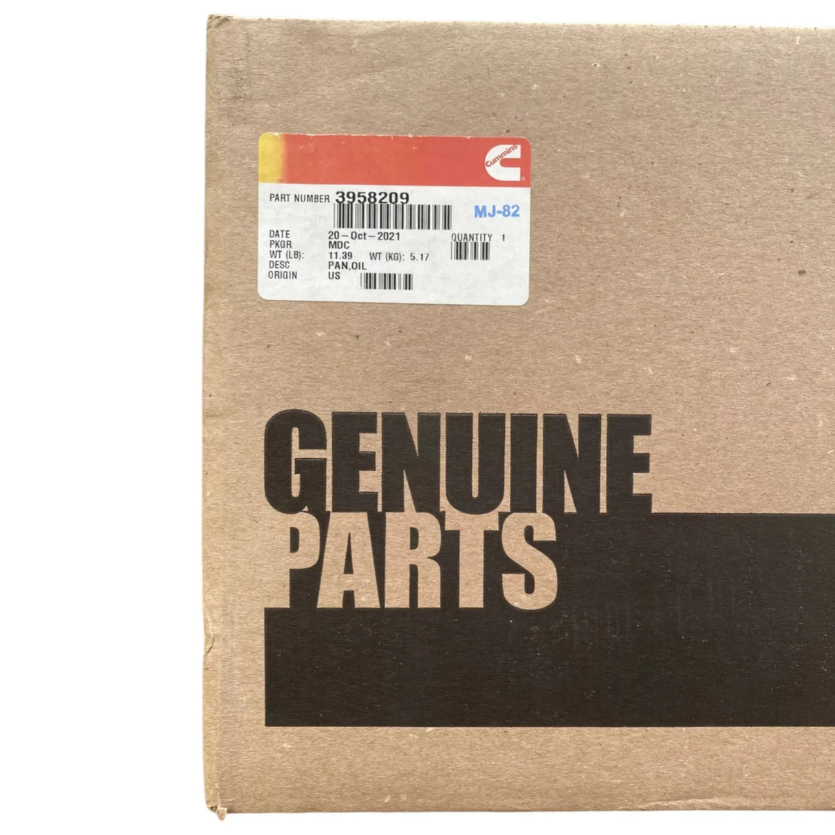 3958209RX Genuine Cummins Oil Pan - Truck To Trailer