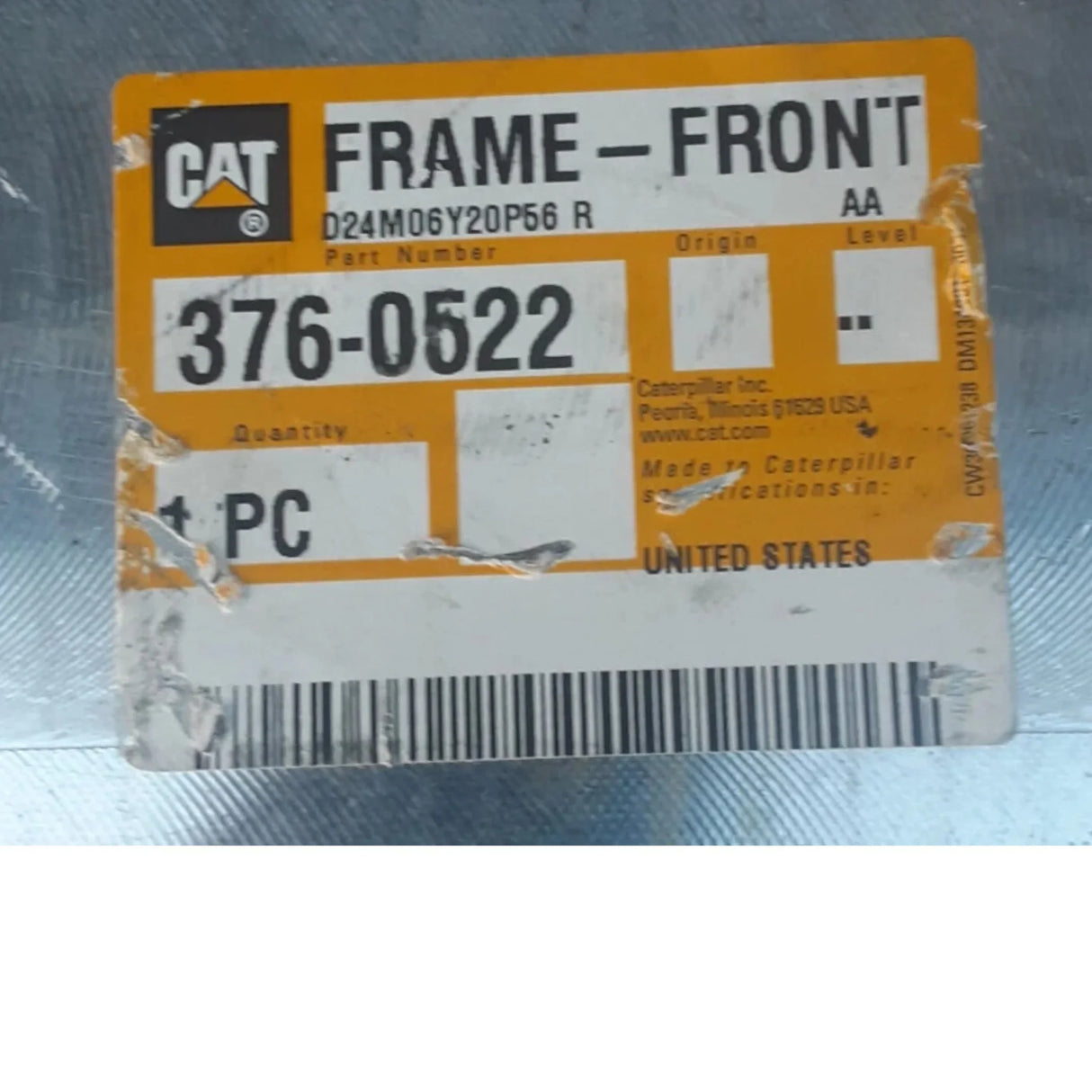 376-0522 Genuine CAT Frame - Front - Truck To Trailer