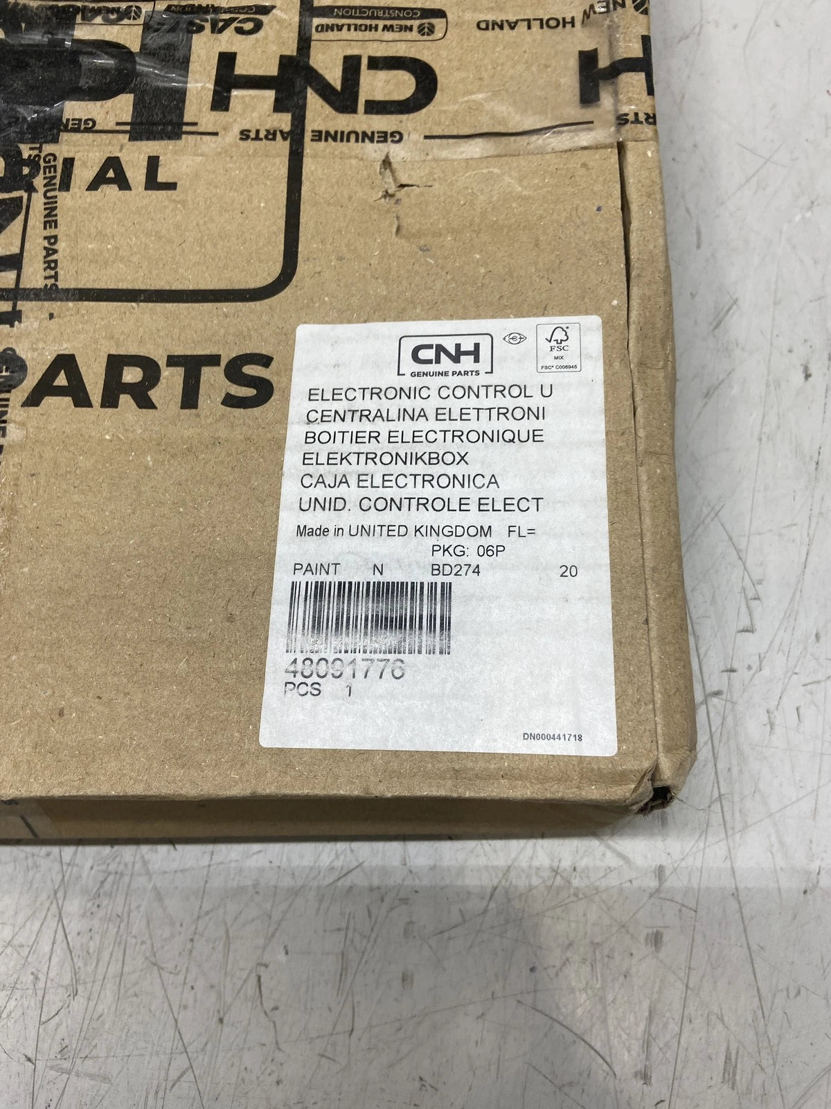 48091776 Genuine CNH Electronic Control Unit