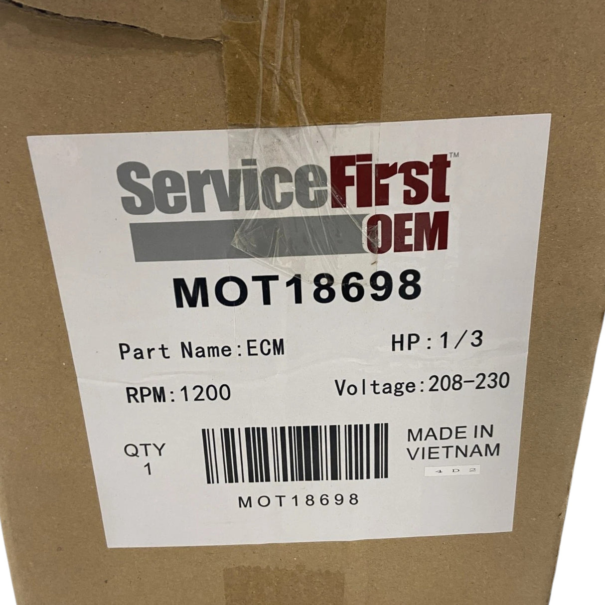 MOT18698 Genuine Trane Electronically Commutated Motor