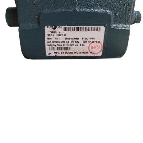 26A07L14 Genuine Dodge Tigear-2 Worm Gear Speed Reducer