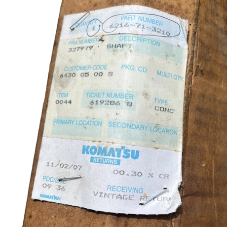 6216-71-3210 Genuine Komatsu Shaft