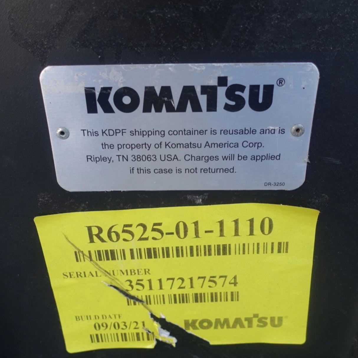 R6525-01-1110 Genuine Komatsu DPF Assembly