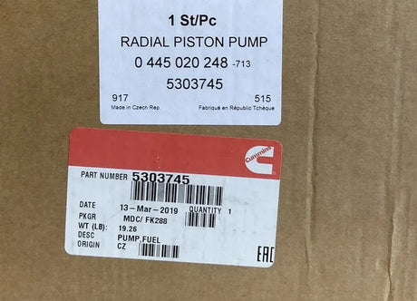 5399800RX Genuine Cummins Fuel Pump - Truck To Trailer
