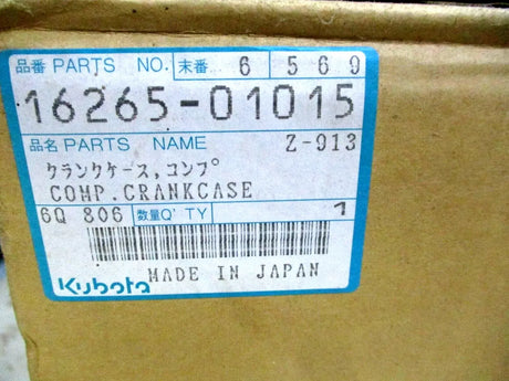 16265-01015 Kubota Comp Crankcase KX41H KX-41H Excavator D1105 - Truck To Trailer