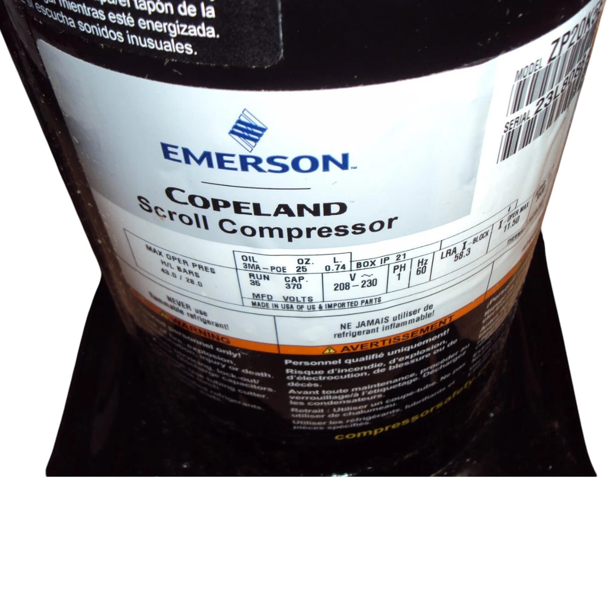 ZP20K5E-PFV-800 Copeland Scroll Compressor