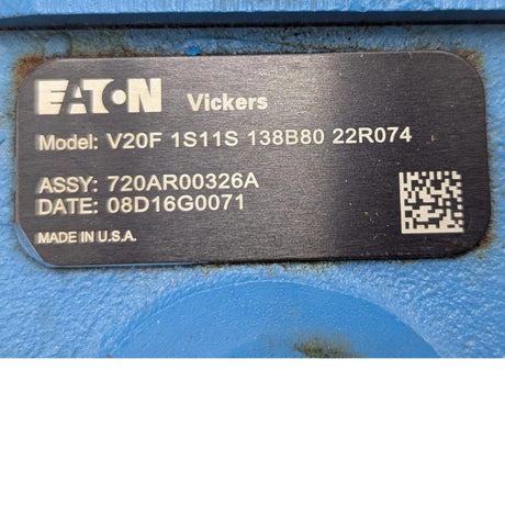 720AR00326A Genuine Eaton Hydraulic Pump