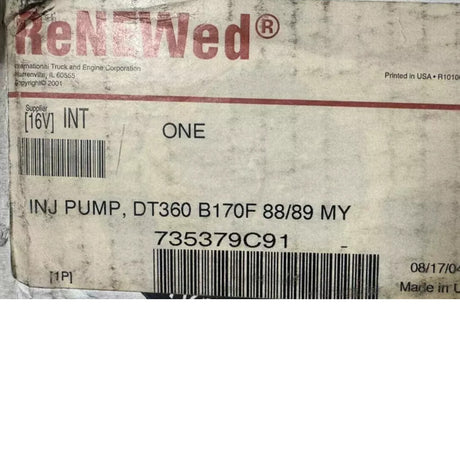 735379C91 Genuine International High Pressure Pump