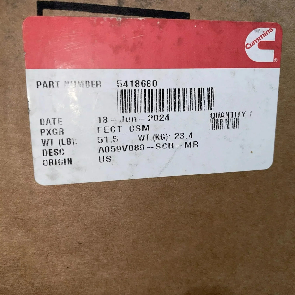 5418680 Genuine Cummins Outlet Catalyst Module - Truck To Trailer