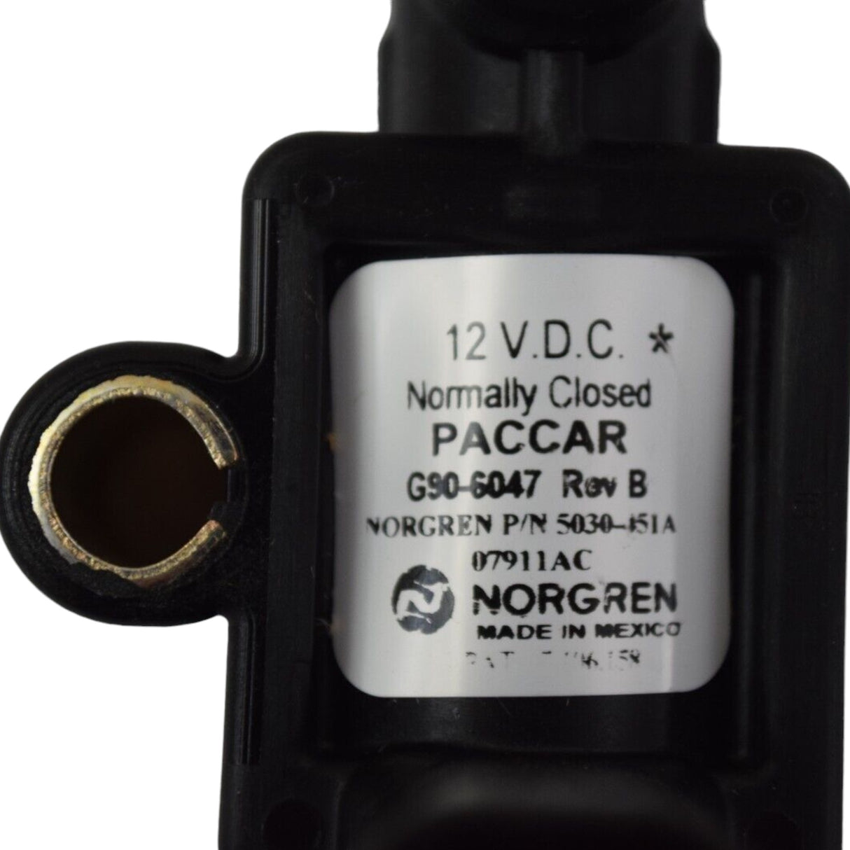 G90-6047 Genuine Paccar Solenoid Normally Closed Valve.