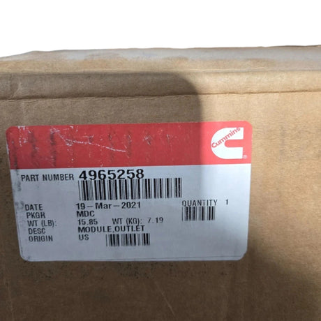 4965258 Genuine Cummins Outlet Module