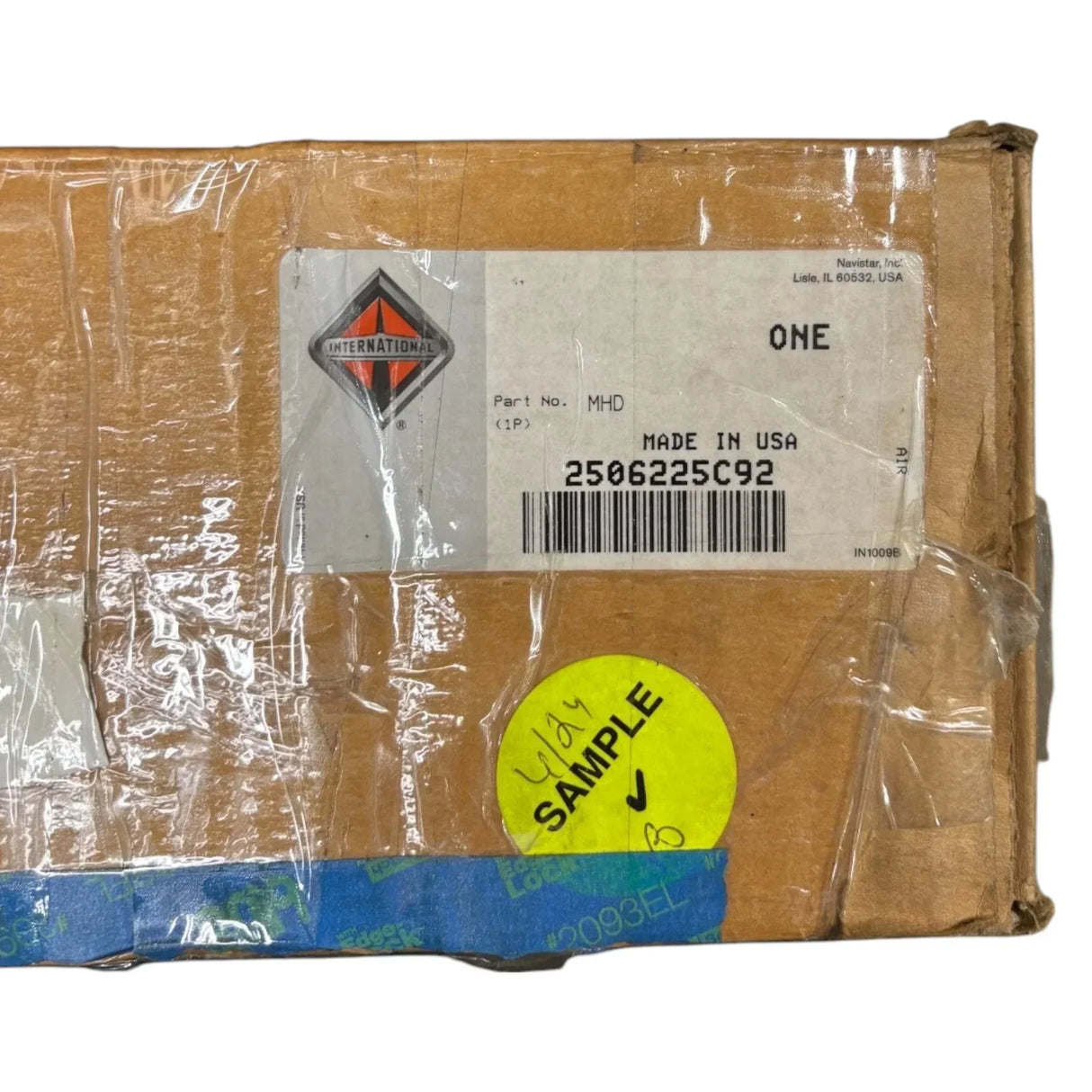 2506225C91 Genuine International Bright Finish Heated Left Side Head Mirror - Truck To Trailer