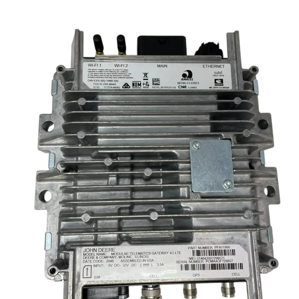 PFA10898 Genuine John Deere Telematics Gateway Electronic Control Unit - Truck To Trailer