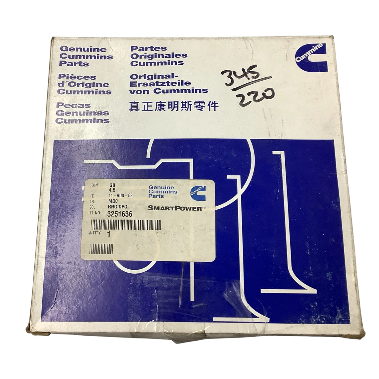 3251636 Genuine Cummins Clamping Ring