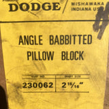 230062 Genuine Dodge Pillow Block Plain Sleeve Bearing