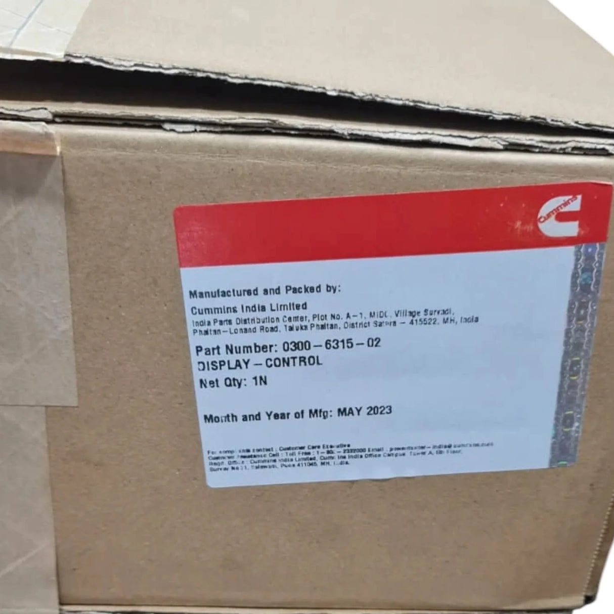 0300-6315-02 Cummins Control System Display Panel - Truck To Trailer