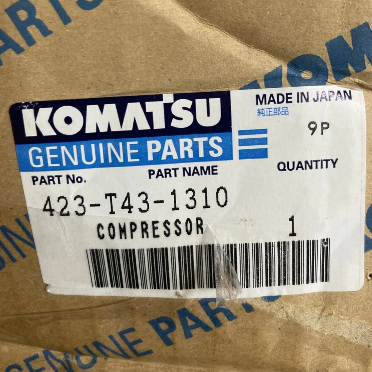 423-T43-1310 Genuine Komatsu Compressor Assembly