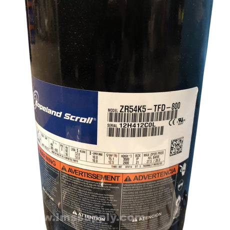 ZR54K5TFD800 Genuine Copeland Scroll Compressor