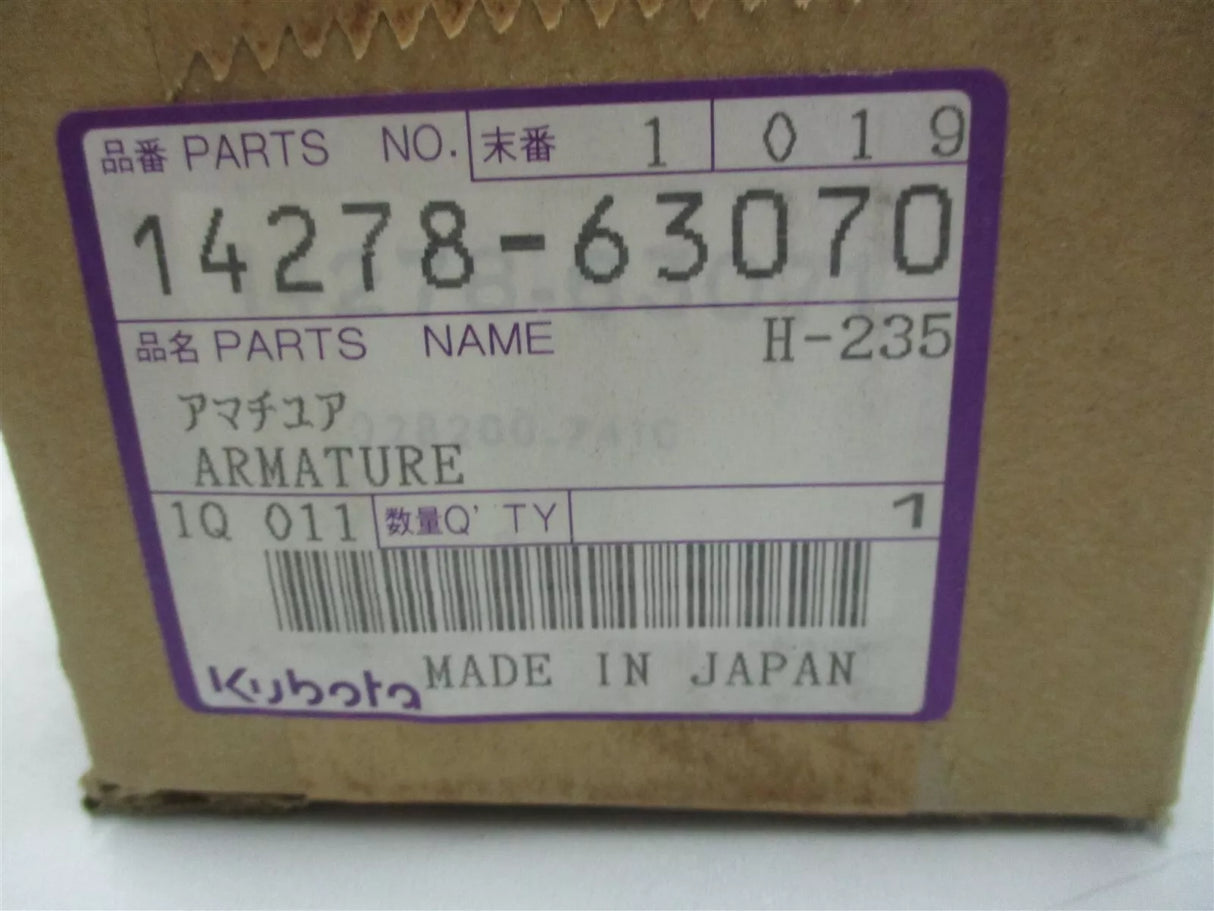 14278-63070 Kubota Armature