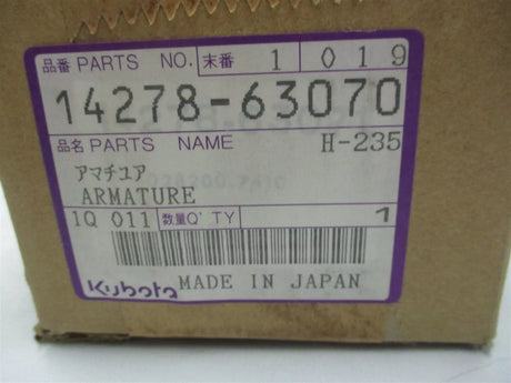 14278-63070 Kubota Armature