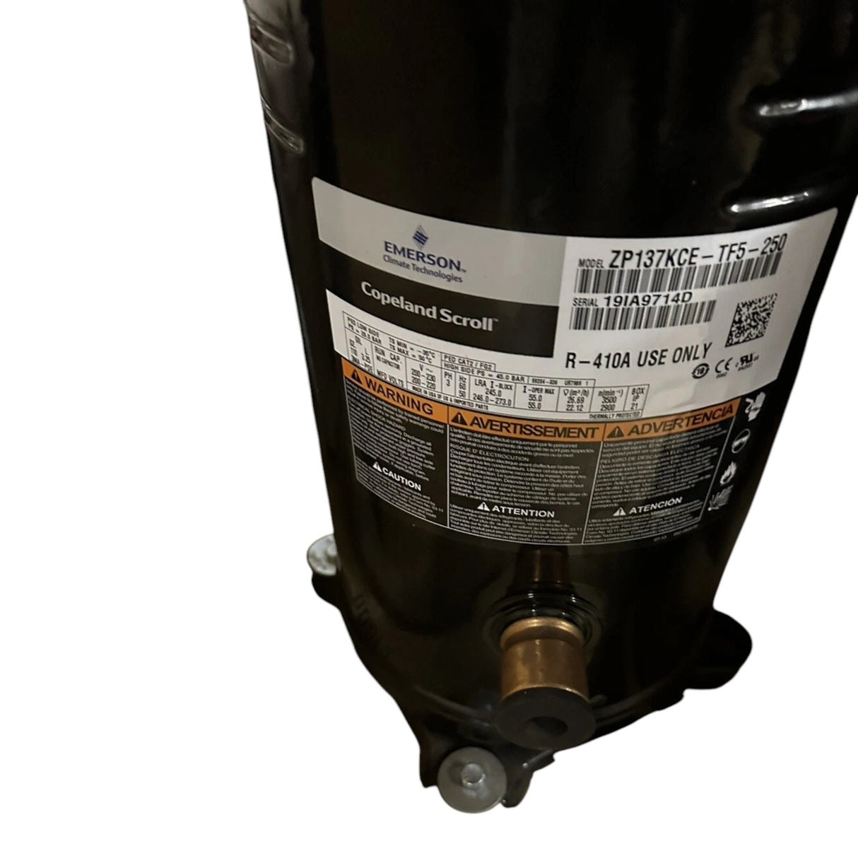 ZP137KCE-TF5-250 Copeland Scroll Compressor