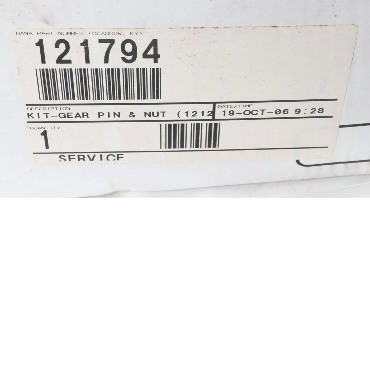 121794 Dana Spicer Gear Kit