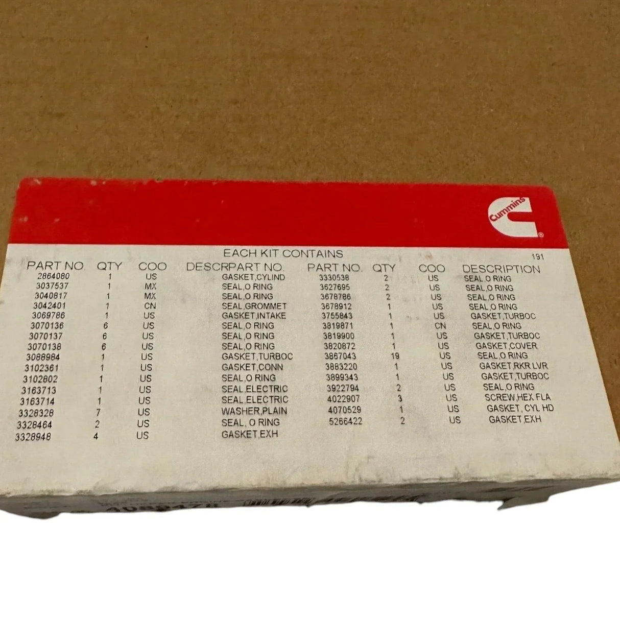 3803293 Genuine Cummins Engine Gasket Set - Truck To Trailer