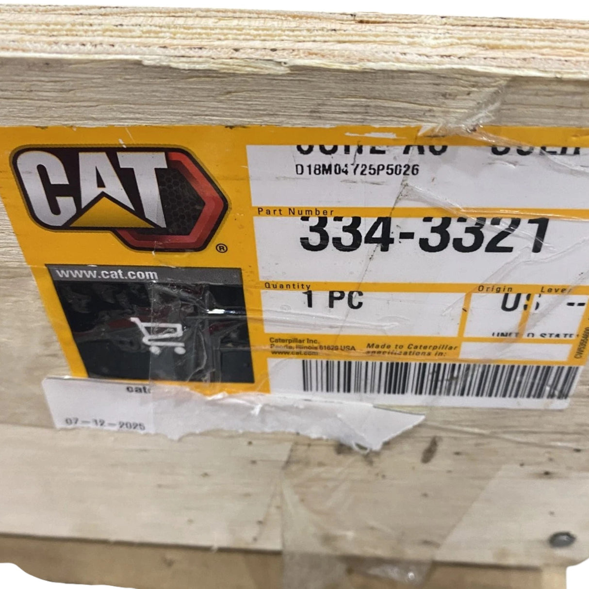 334-3321 Genuine CAT Oil Cooler Core