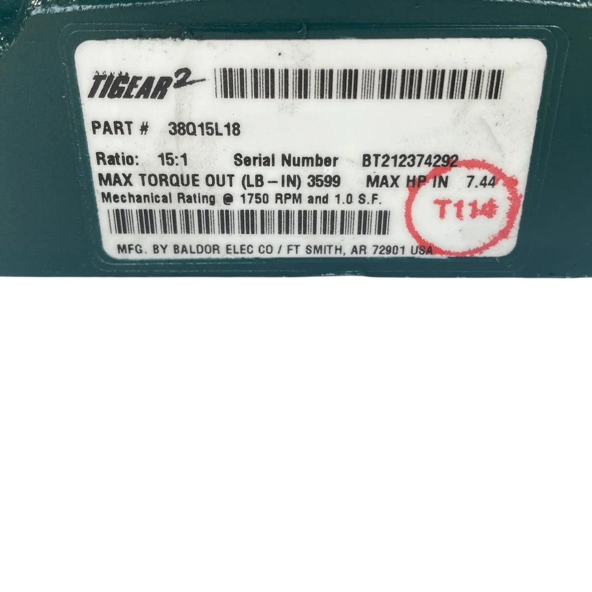 38Q15L18 Dodge Tigear-2 Gearbox Speed Reducer - Truck To Trailer