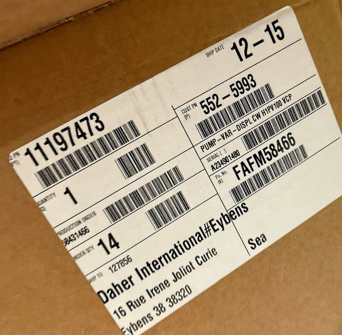 552-5993 Genuine CAT Pump GP-PS