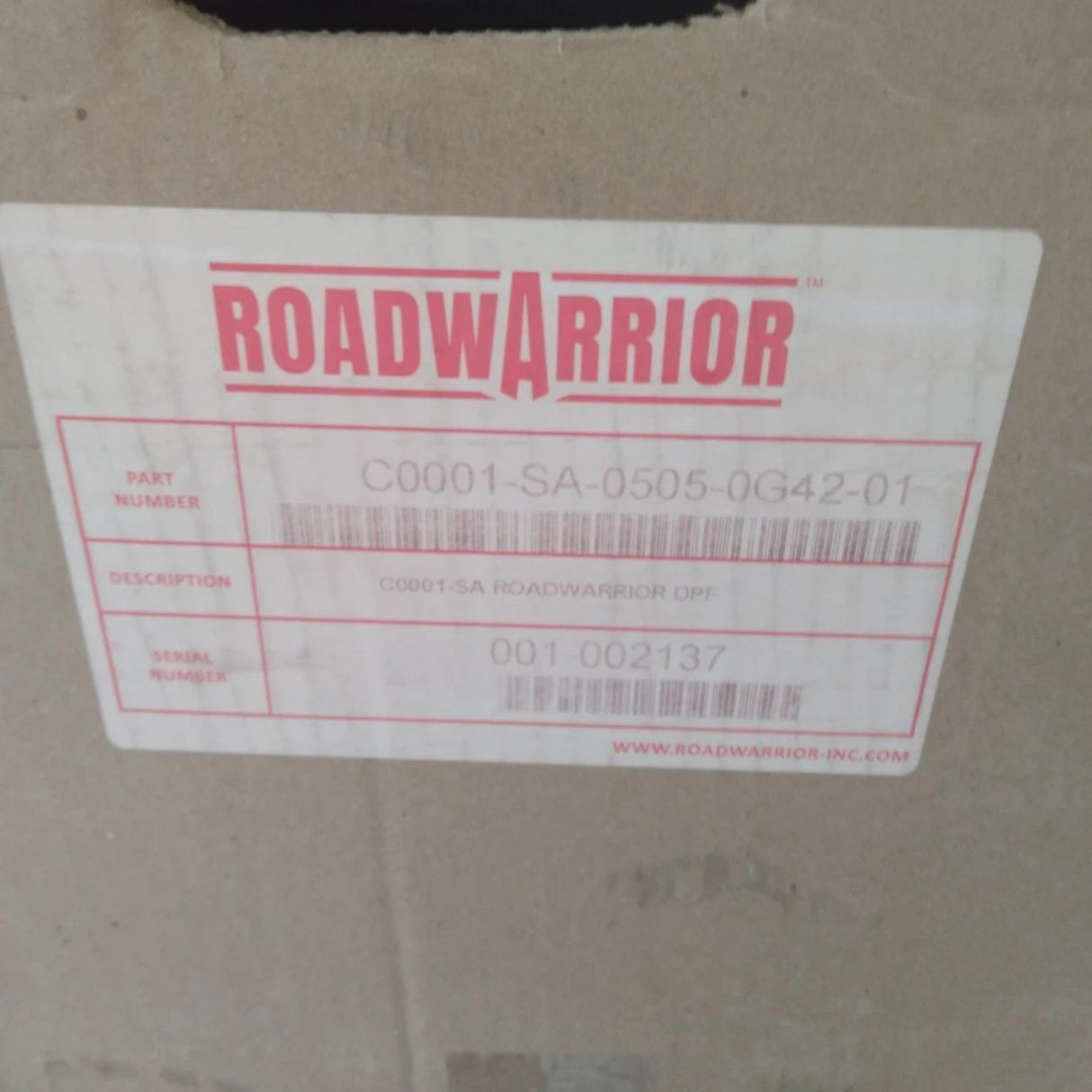 C0001-SA-0505-0G42-01 Roadwarrior DPF Particulate Filter