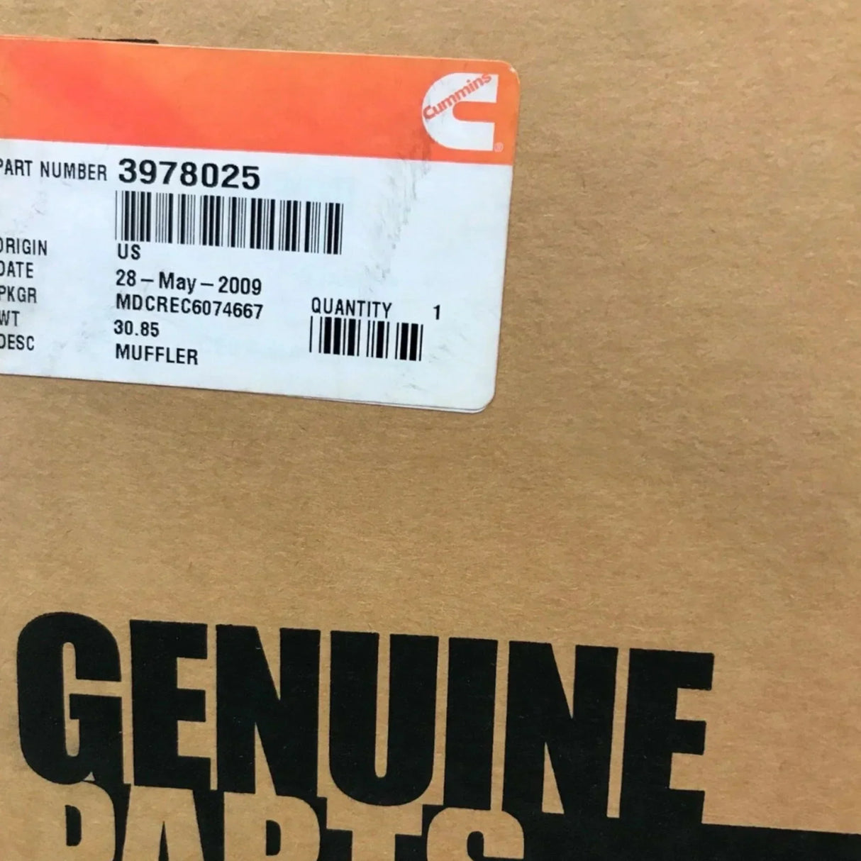 3999660 Genuine Cummins Muffler - Truck To Trailer