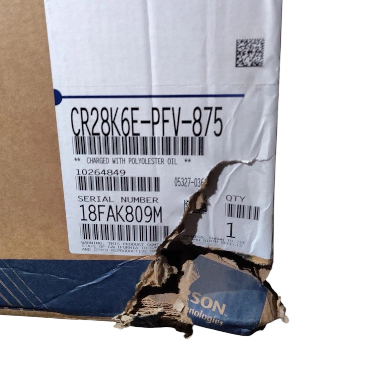 CR28K6E-PFV-875 Copeland Hermetic Compressor