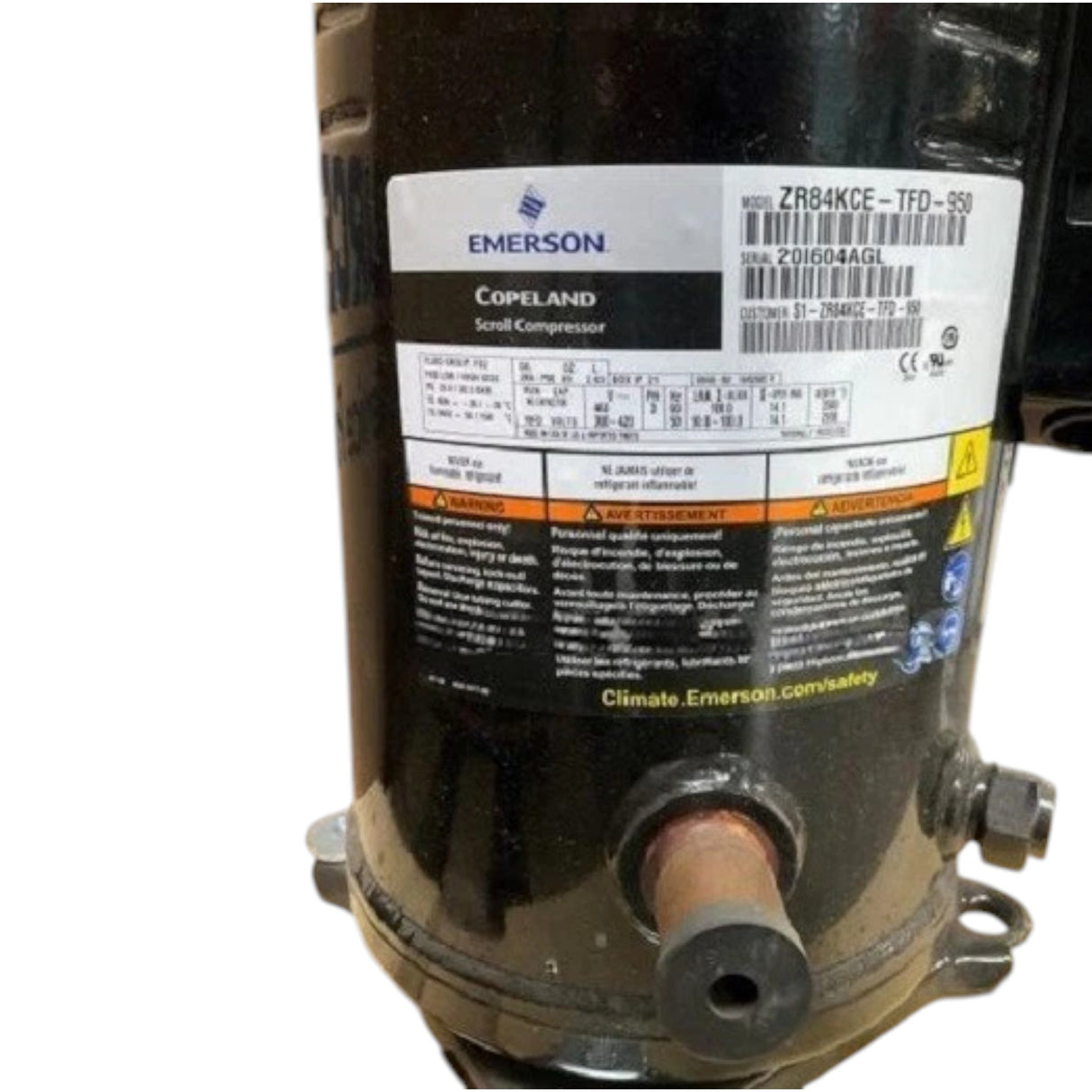 ZR84KCE-TFD-950 Genuine Copeland Scroll Compressor